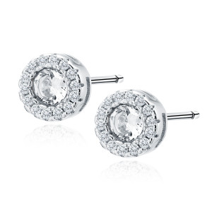 Cercei argint cu pietre DiAmanti Z1128E_W-DIA (Argint 925‰ 1,4 g.)